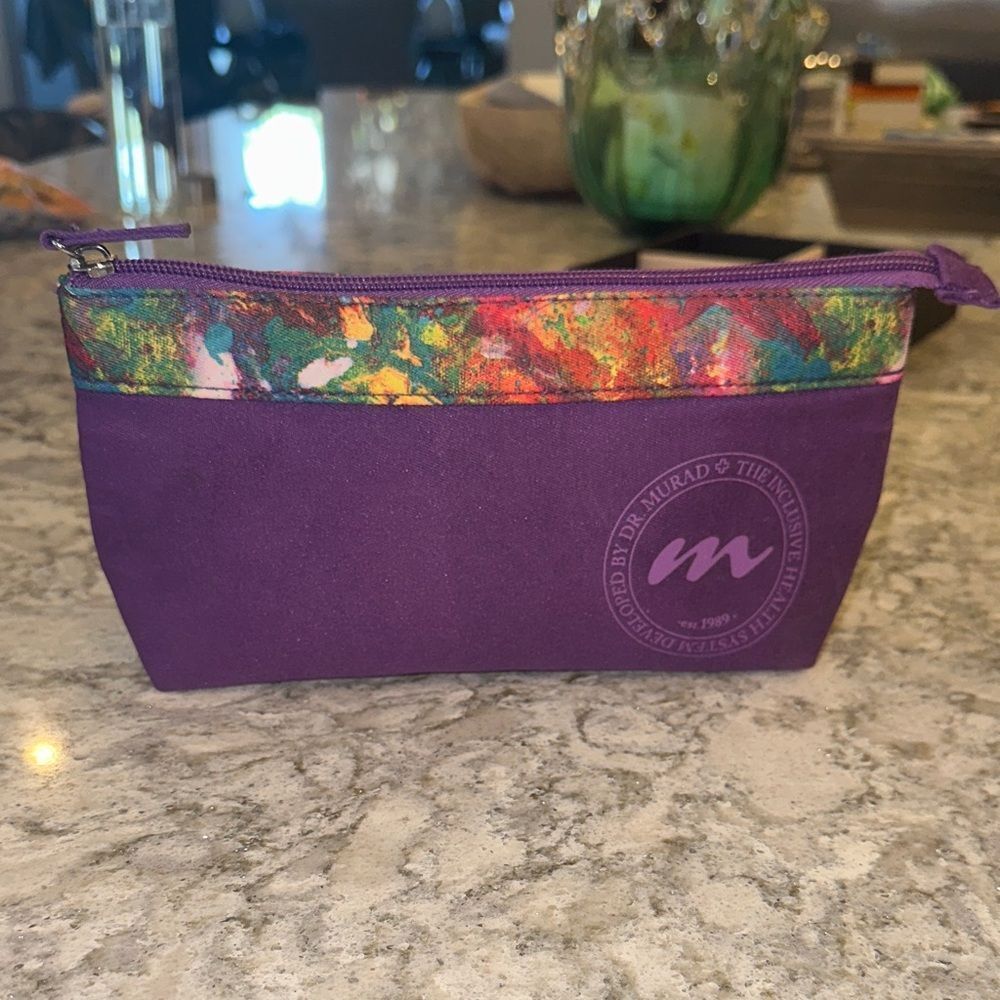 Murad Purple Cosmetic Bag with Multicolor Accent